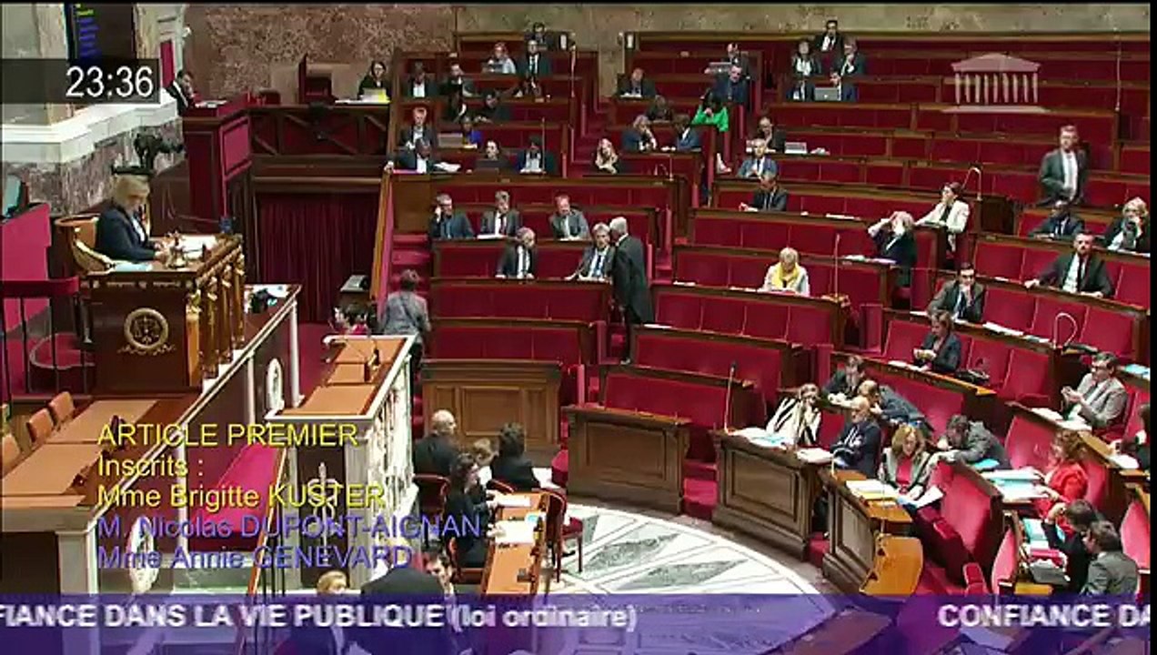 Intervention sur le projet de loi sur la "régulation de la vie publique"