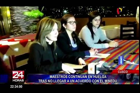 Cusco: maestros continúan en huelga tras no llegar a un acuerdo con Minedu