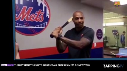 Thierry Henry se prend pour un joueur de baseball chez les Mets de New York (Vidéo)