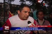 Cercado de Lima y Miraflores: trabajadores de limpieza anuncia huelga