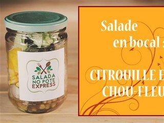 Salade en bocal : citrouille et chou-fleur