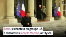 Le chanteur Bono a rencontré le couple Macron à l'Elysée