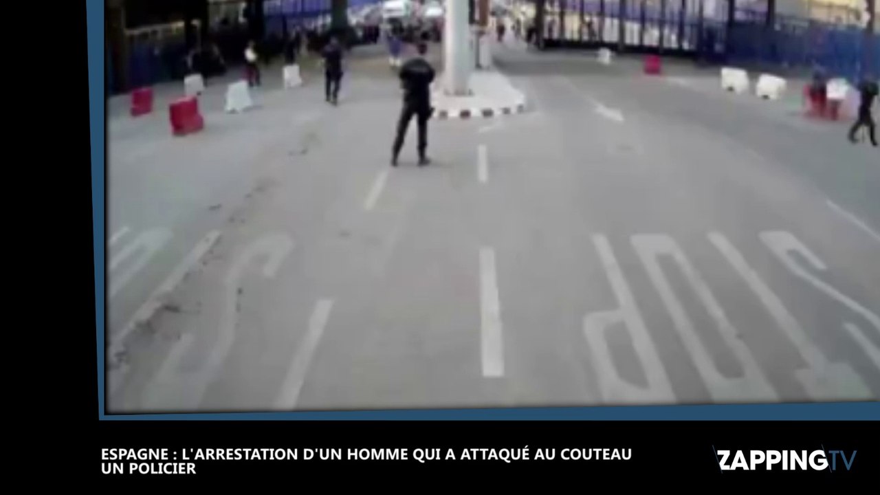 Espagne : un homme attaque au couteau un policier, la vidéo violente de son arrestation