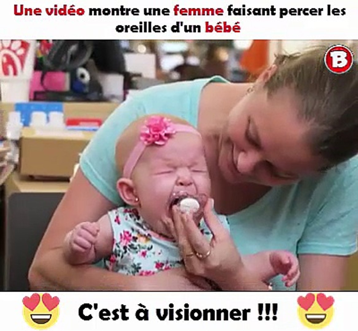 Une Video Montre Une Femme Faisant Percer Les Oreilles D Un Bebe C Est A Visionner Video Dailymotion