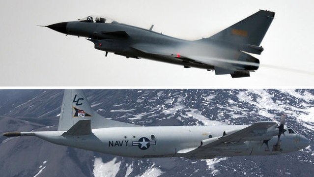 Two Chinese J-10 Fighter Jets Intercepted U.S P-3 Orion Plane in South China Sea