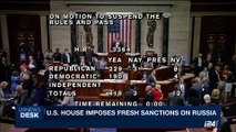 i24NEWS DESK | U.S. house imposes fresh sanctions on Russia | Wednesday, July 26th 2017