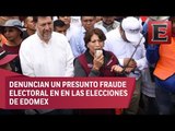 Delfina Gómez instala plantón en San Lázaro