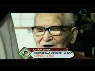 La Sobremesa. Hombre que nació en el siglo antepasado celebra su cumpleaños