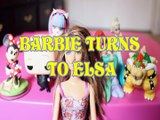 BARBIE TURNS TO ELSA MINNIE MOUSE BOSS BABY PRINCESS ARIEL ROCHELLE BOWSER Toys BABY Videos, MATTEL , DISNEY , FROZEN ,