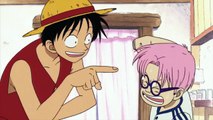 Luffy beats Coby to a pulp One Piece