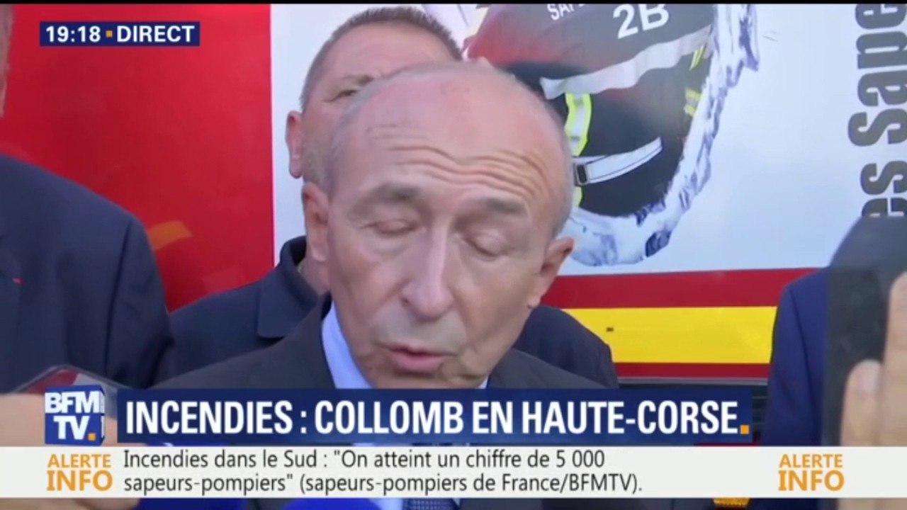 Incendie: "Dans le Vaucluse, deux pompiers sont grièvement blessés", dit Collomb