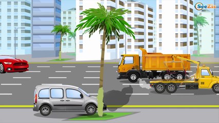 Yarış Arabası ve Kurtarma istasyonu | Çizgi film - Video çocuk için