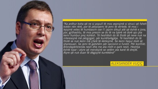 RAMA VLERESON SHKRIMIN E VUÇIÇ PER KOSOVEN, PRESIDENTI SERB THA SE ESHTE KOHA PER DIALOG LAJM