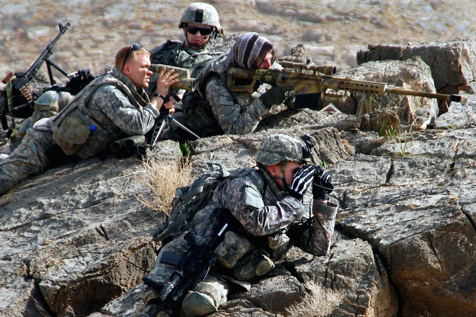 Watch a Marine sniper engage Taliban with Barrett M107 .50 cal rifle