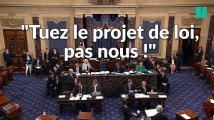 Des opposants à l'abrogation de l'Obamacare perturbent la séance au Sénat