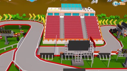 Learn Colors With Racing Cars And Trucks For Children - Learning Colours for Kids