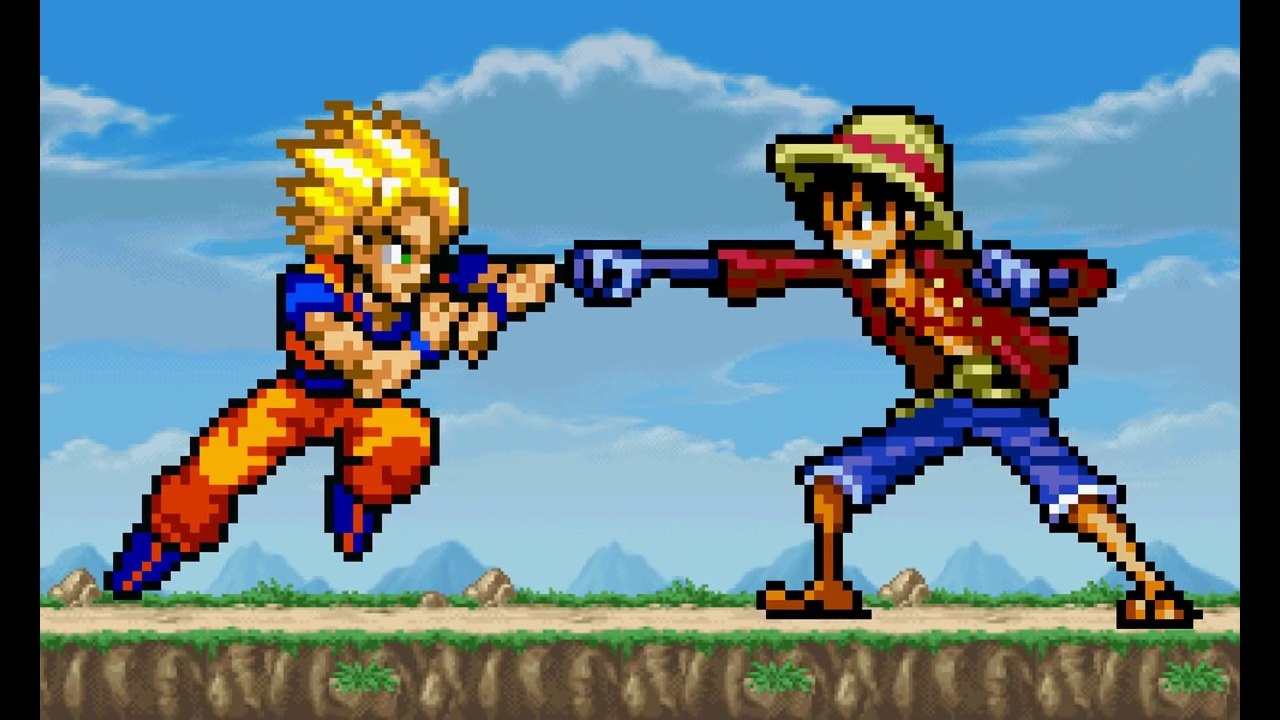 LUFFY V.S GOKU  - SPRITE BATTLE