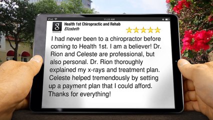 Health 1st Chiropractic Watkinsville Superb Five-Star Review by Elizabeth