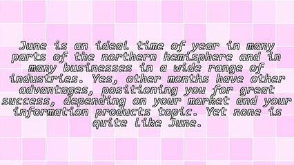 Booklet Tips - June Is Ideal