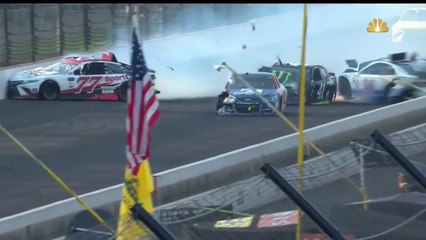 NASCAR Monster Cup Indianapolis 2017 Bowyer Busch Jones Hard Crash