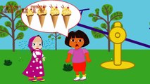 Masha and Dora eat Ice cream with the Pj Mask ♥ #Pj Masks #Funny Story #Rainbow Rhymes