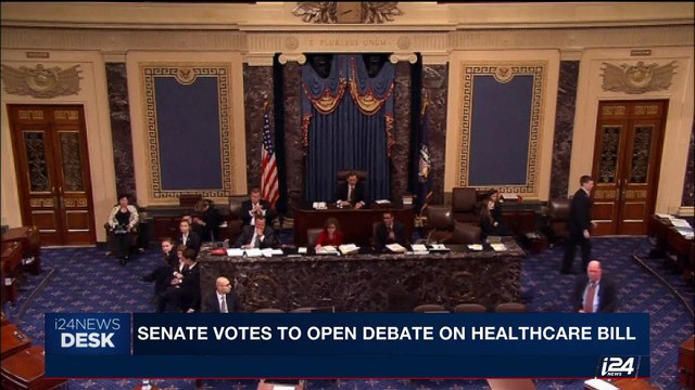 i24NEWS DESK | Senate votes to open debate on healthcare bill | Tuesday, July 25th 2017