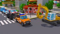 Colors Cars Transportation - Monster Truck Fire Truck Garbage Truck Tow Truck Cars & Truck Stories