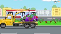 Compilation pour petits: Сamions benne et tracteur - LAVAGE dans la ville - Véhicules Constructeurs