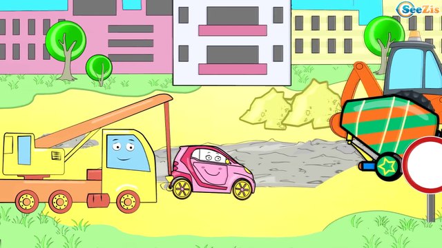 Tractor, Camión, Excavadora. Carros Para Niños. Caricaturas de carros. Tiki Taki Carros