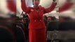 Football Fans distracting the air hostess during safety announcement [Funny]