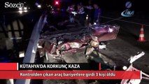 Kütahya'da bariyer otomobili biçti: 3 ölü, 1 yaralı