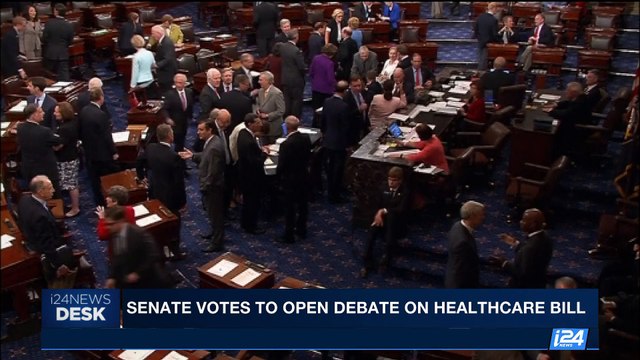 i24NEWS DESK | Senate votes to open debate on healthcare bill | Wednesday, July 26th 2017