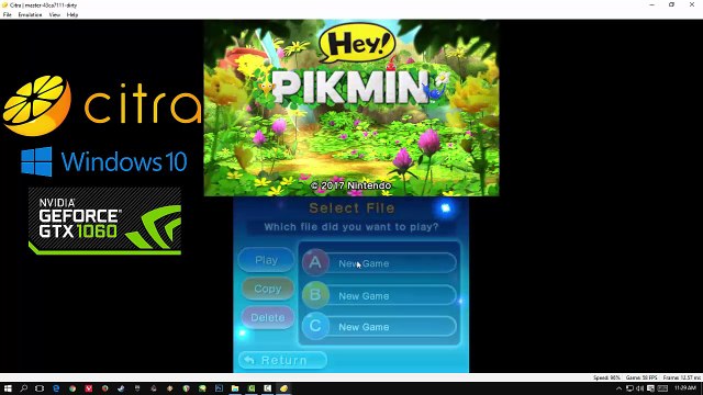 Hey! PIKMIN (U) .3DS Decrypted Rom Download + Citra Emulator PC GTX 1060