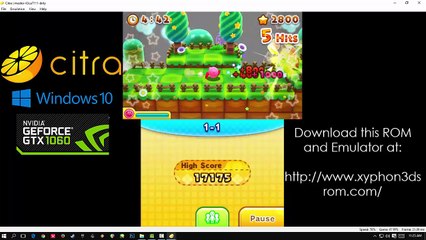 Kirby's Blowout Blast (U) .3DS Decrypted Rom Download + Citra Emulator PC GTX 1060