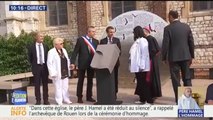 Saint-Etienne-du-Rouvray: Emmanuel Macron inaugure la plaque en hommage au Père Hamel