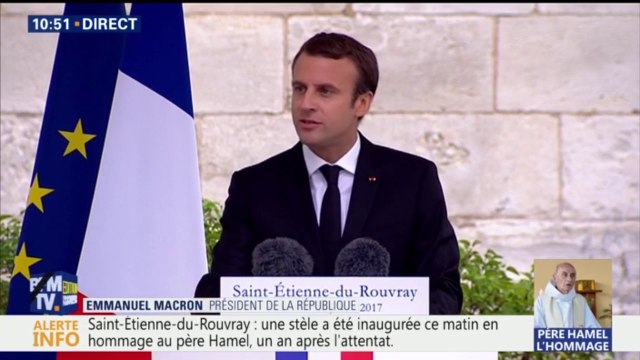Le sourire de Jacques Hamel est devenu un sourire de résistance ; dit Emmanuel Macron