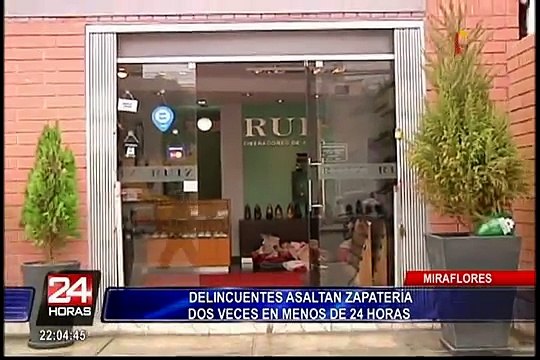 Miraflores: asaltan zapatería dos veces en menos de 24 horas