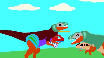 Dinosaurs Funny for kids part 3 - Playing Remote Control Helicopter 1