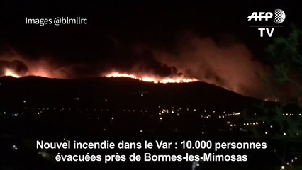 Incendie nocturne dans le Var: près de 10.000 personnes évacuées