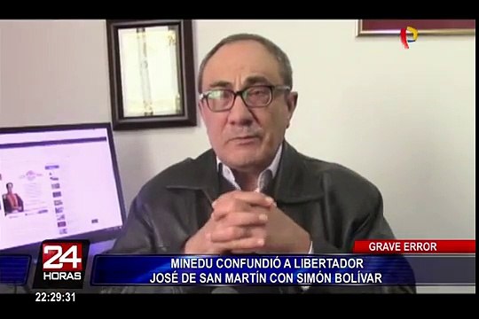 Minedu confunde a José de San Martín con Simón Bolívar