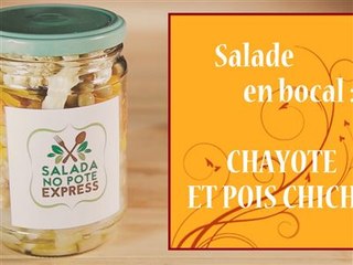 Salade en bocal : chayote et pois chiches
