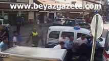 Drift yaparken kaza yapan kadın sürücü otomobili yakmaya çalıştı... O anlar kamerada