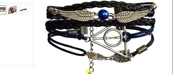 Harry Potter Black Metal Multistrand Bracelet For Unisex