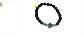 Designer Black Beads with Blue Stone Men Bracelet
