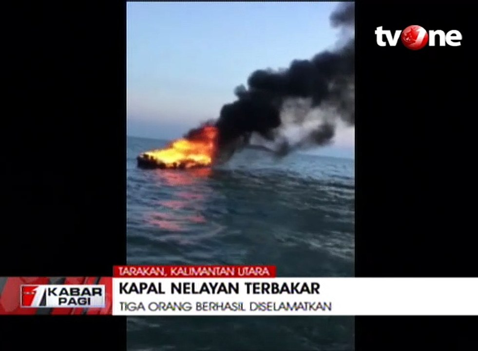 Kapal Nelayan Terbakar, Tiga Orang Berhasil Diselamatkan