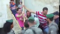 شاهد لحظة اعتداء قوات الاحتلال على عائلة فلسطينية