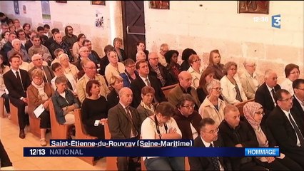 Saint-Étienne-du-Rouvray : une cérémonie d'hommage en présence d'Emmanuel Macron