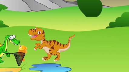 Dinosaurs Cartoons For Children Funny - Dinosaurs Videos For Kids 2017 - Curious George Monkey