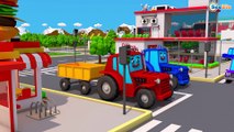 SMALL CARS with COLOR TRACTOR! Funny cartoon for kids and babies