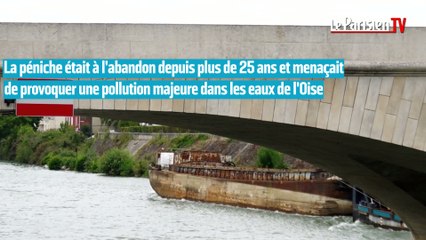 Adieu la péniche poubelle à Thourotte